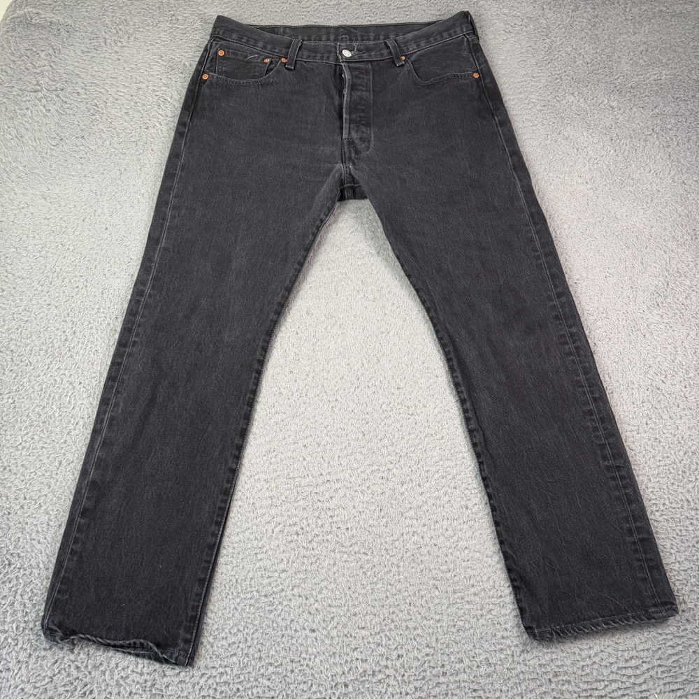 Levi's 517 Jeans Mens 34x30 Black Faded Bootcut Western Work Y2K Worn